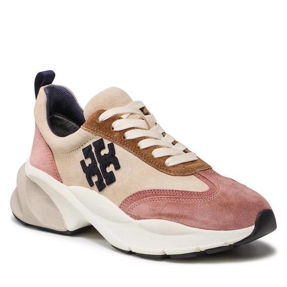 Tory Burch Shoes - Tory Burch Good Luck Trainer Pink Beige Designer Sneakers Women's Size 10 Shoes